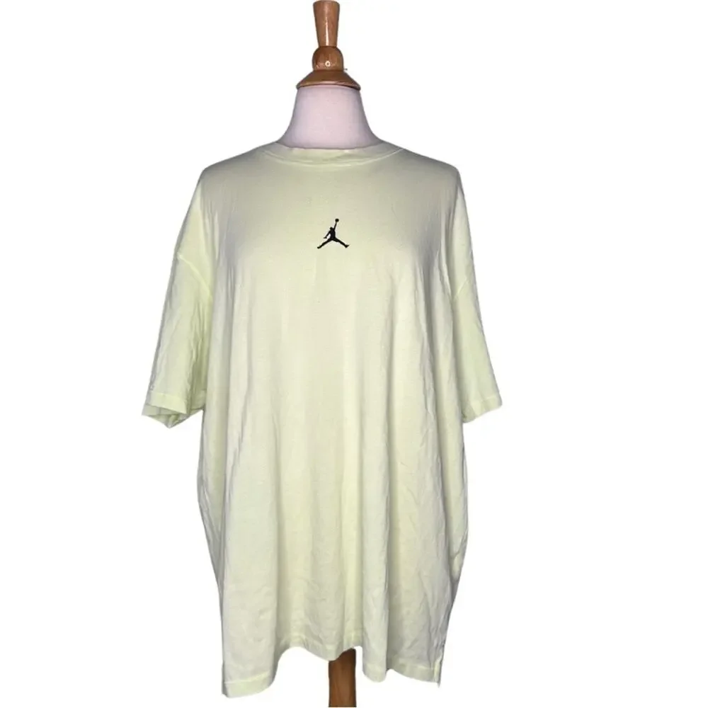 Nike Air Jordan Light Butter Yellow T-Shirt Pastel Athletic Casual Everyday
